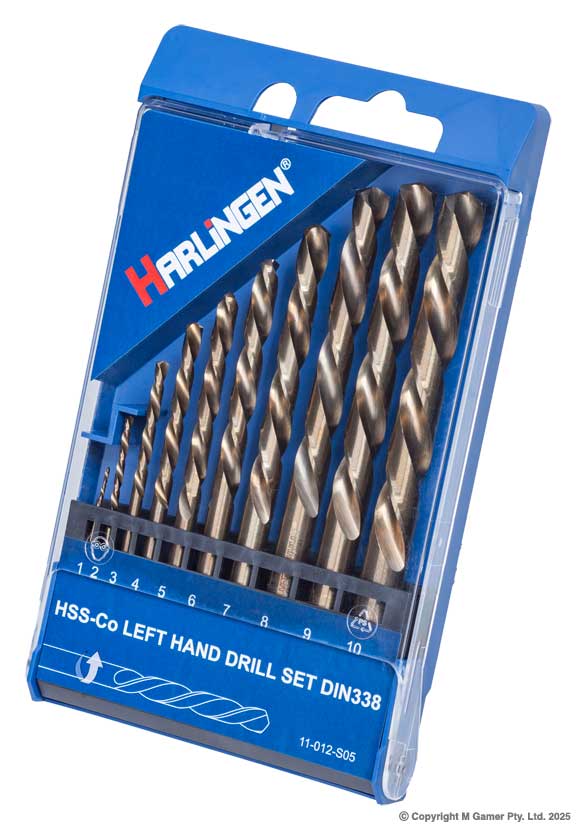 1-10 mm Cobalt/HSS Left Hand Drill Set